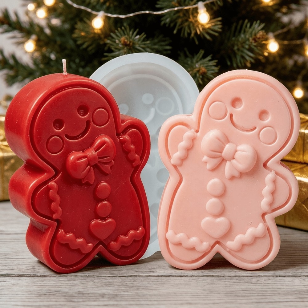 Soap Making Gifts - Vlinderdas Dansende Peperkoekmannetje Siliconen Mal Lachende