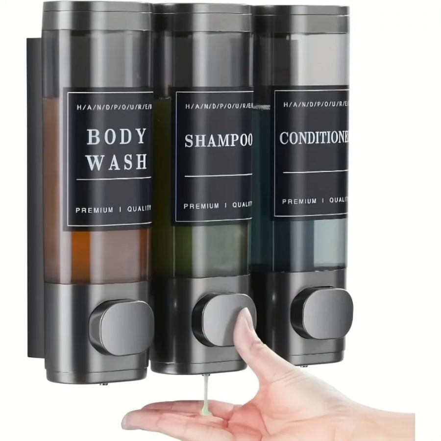 Soap Making Gel - Wandmontage Drievoudige Shampoo Conditioner Zeepdispenser Set