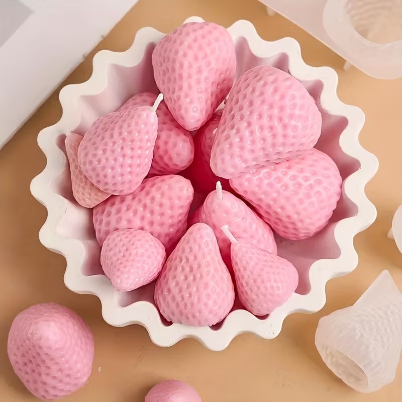 Aardbei siliconen kaarsvorm vo - Soap Making Tutorial recensie en prijs