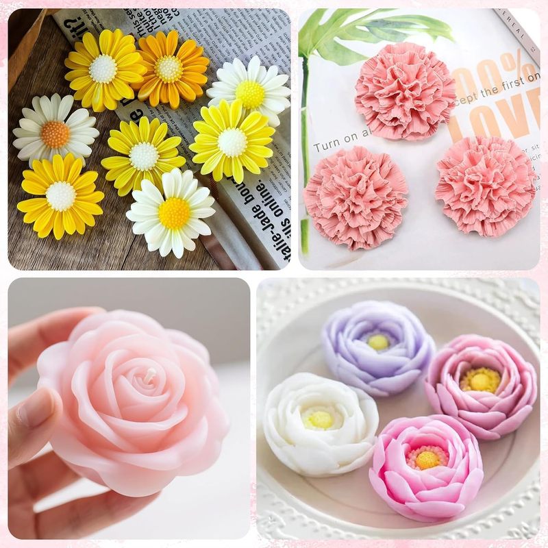 4-delige set met bloemvormige  - Soap Making Gel recensie en prijs