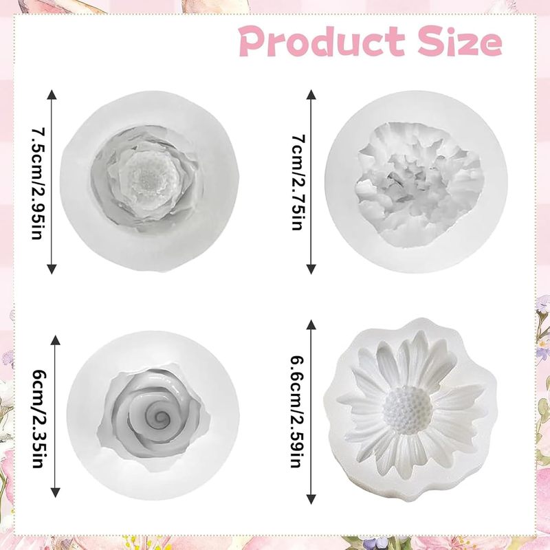 4-delige set met bloemvormige  - Soap Making Gel recensie en prijs