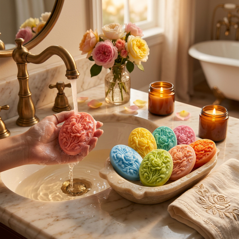 4 siliconenvormen met bloemvor - Soap Making Tutorial recensie en prijs