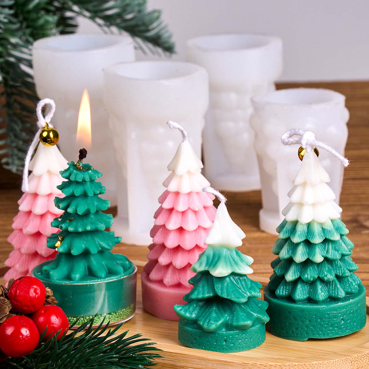 3D Kerstboom Siliconen Kaars S - Soap Making Gifts recensie en prijs